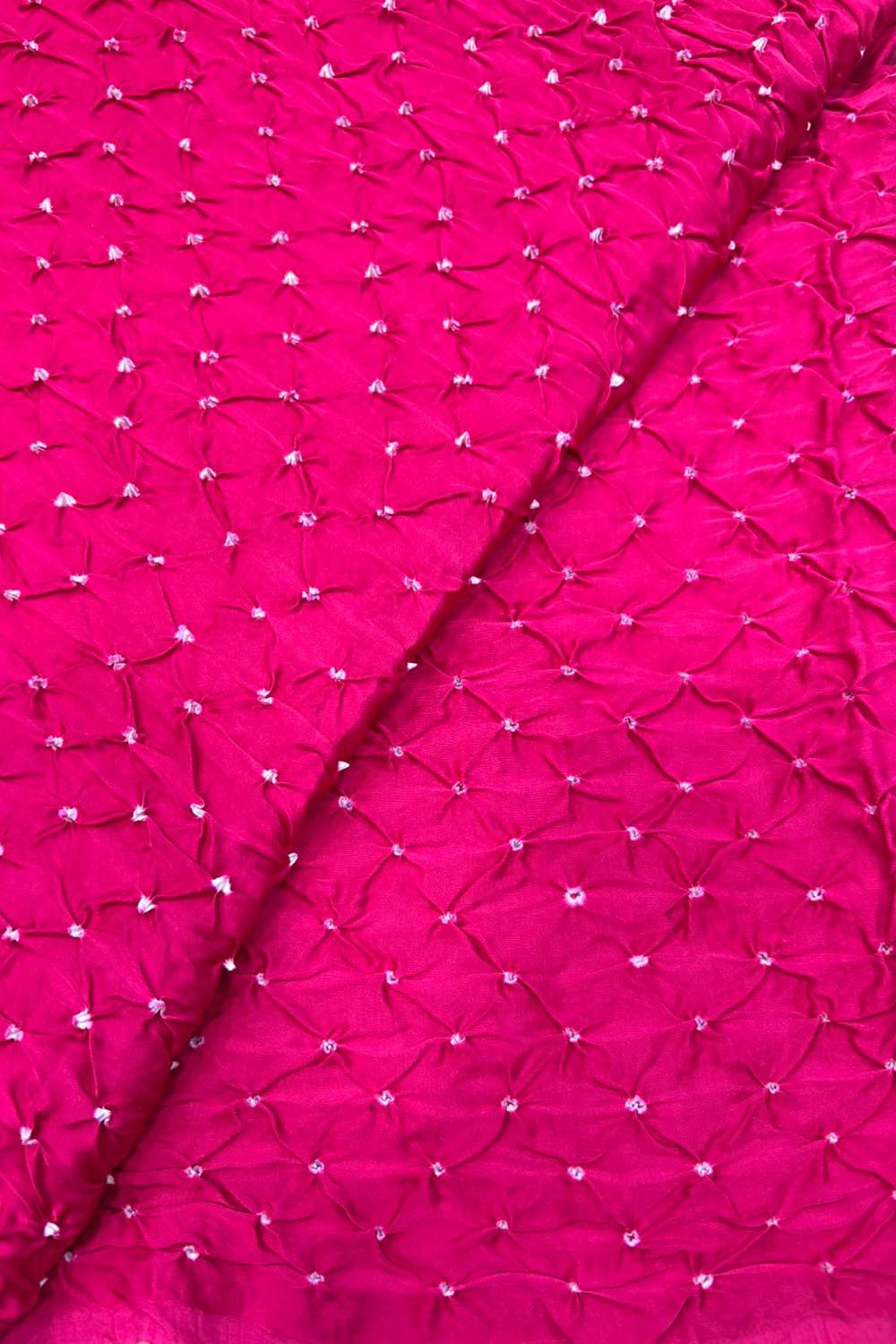 Pretty in Pink: Bandhani Modal Silk Fabric ( 2.5 Mtr ) - Luxurion World