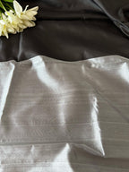 Black And Silver Pure Chanderi Silk Handloom Kurti Fabric - Luxurion World