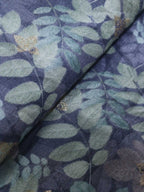 Blue Digital Printed Dola Silk Fabric ( 1 Mtr ) - Luxurion World