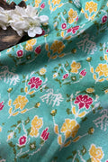 Blue Digital Printed Patola Design Tussar Silk Fabric ( 0.5 Mtr ) - Luxurion World