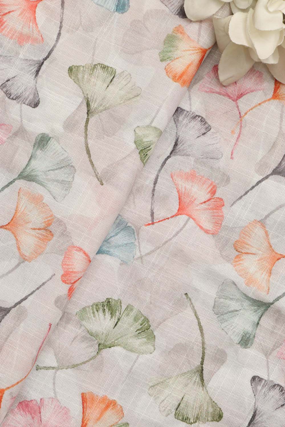 Vibrant Multicolor Wrinkle Free Cotton Linen Digital Printed Fabric ( 1 Mtr ) - Luxurion World