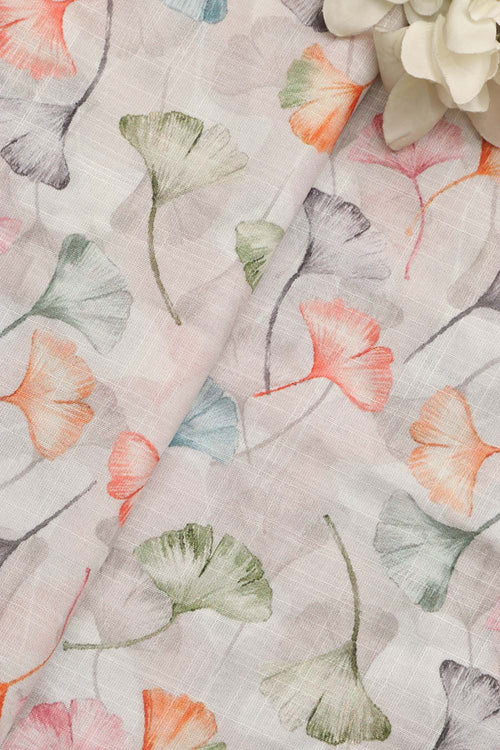Vibrant Multicolor Wrinkle Free Cotton Linen Digital Printed Fabric ( 1 Mtr ) - Luxurion World