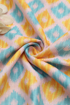 Vibrant Multicolor Wrinkle Free Cotton Linen Digital Printed Fabric ( 1 Mtr ) - Luxurion World