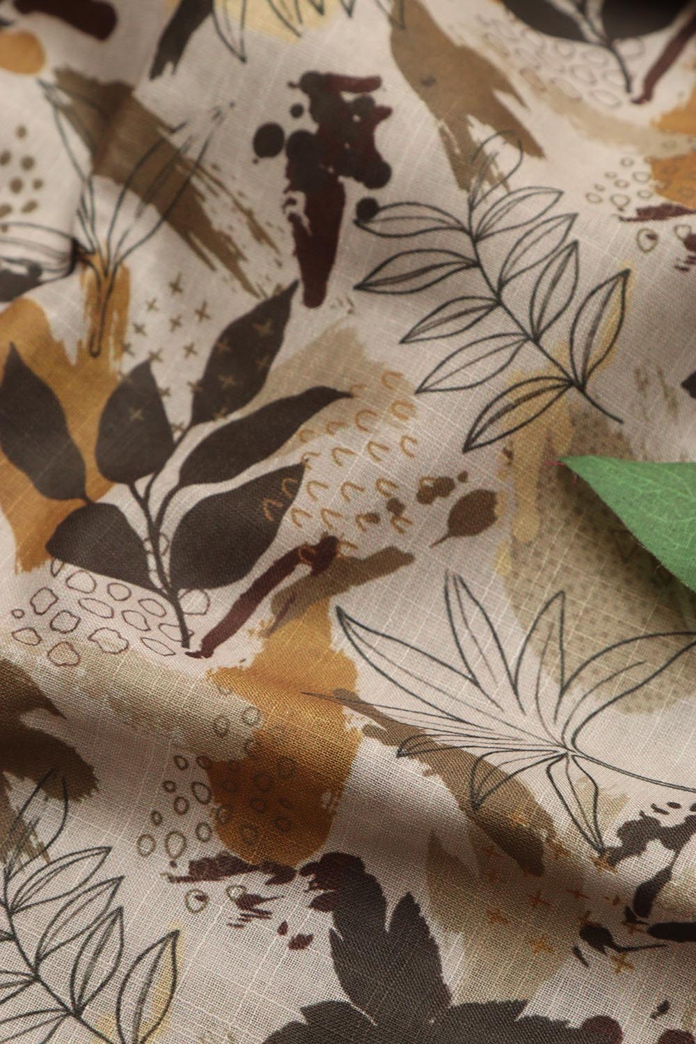 Vibrant Multicolor Wrinkle Free Cotton Linen Digital Printed Fabric - Luxurion World