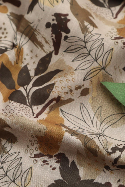 Vibrant Multicolor Wrinkle Free Cotton Linen Digital Printed Fabric - Luxurion World