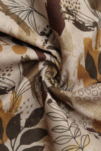 Vibrant Multicolor Wrinkle Free Cotton Linen Digital Printed Fabric - Luxurion World