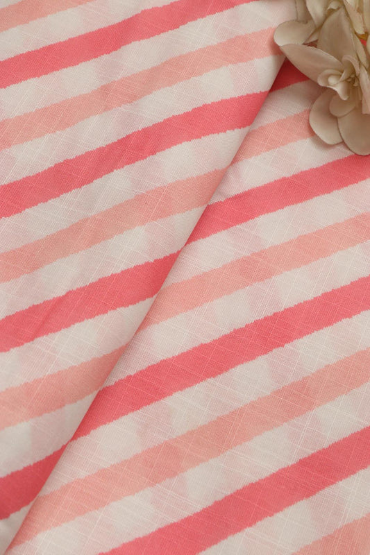 Vibrant Multicolor Wrinkle Free Cotton Linen Digital Printed Fabric