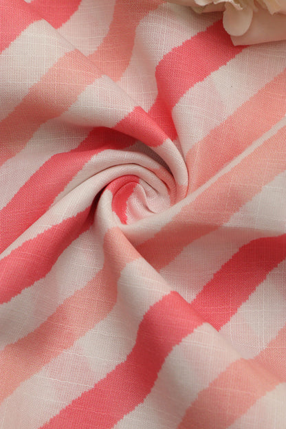 Vibrant Multicolor Wrinkle Free Cotton Linen Digital Printed Fabric - Luxurion World