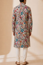 Pastel Kalamkari Tussar Silk Kurta IF1D1RD424050810