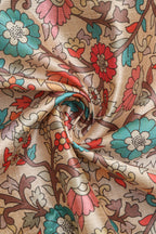 Pastel Kalamkari Tussar Silk - Digital Print (1 Mtr) - Luxurion World