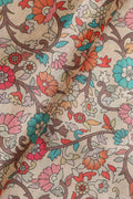 Pastel Kalamkari Tussar Silk - Digital Print (1 Mtr) - Luxurion World