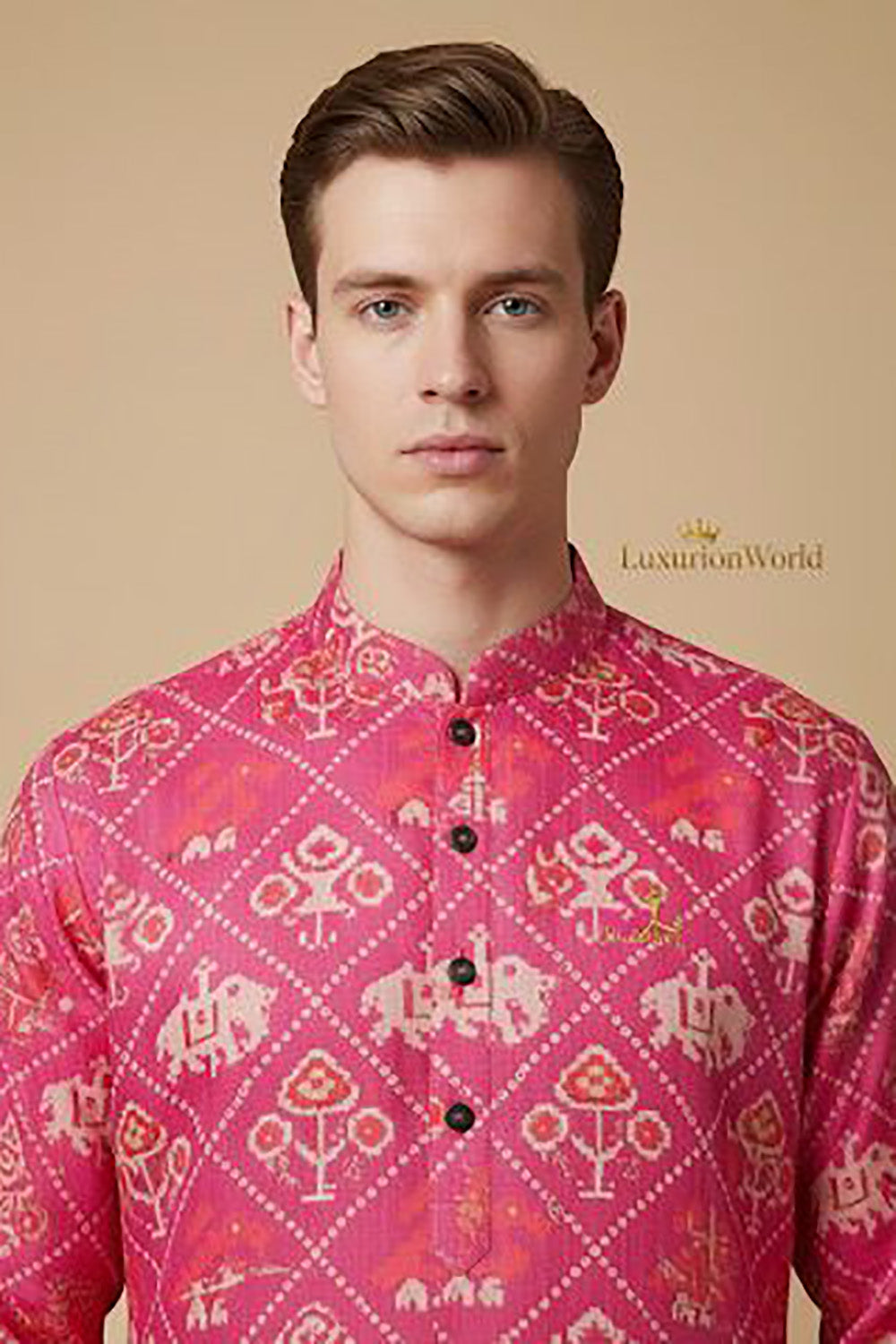 Exquisite Purple Patola Design Digital Printed Tussar Silk Kurta - Luxurion World