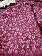 Pretty in Pink: Georgette Fabric with Digital Print ( 1 Mtr ) - Luxurion World