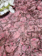 Pretty in Pink: Georgette Fabric with Digital Print ( 1 Mtr ) - Luxurion World