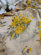 Pastel Georgette Fabric: Digital Prints Collection (1 Mtr ) - Luxurion World