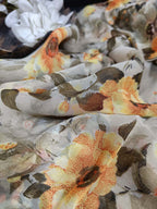 Chic Georgette Fabric: Pastel Digital Print (1 Mtr) - Luxurion World