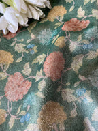 Green Digital Printed Tissue Organza Fabric ( 1 Mtr ) - Luxurion World
