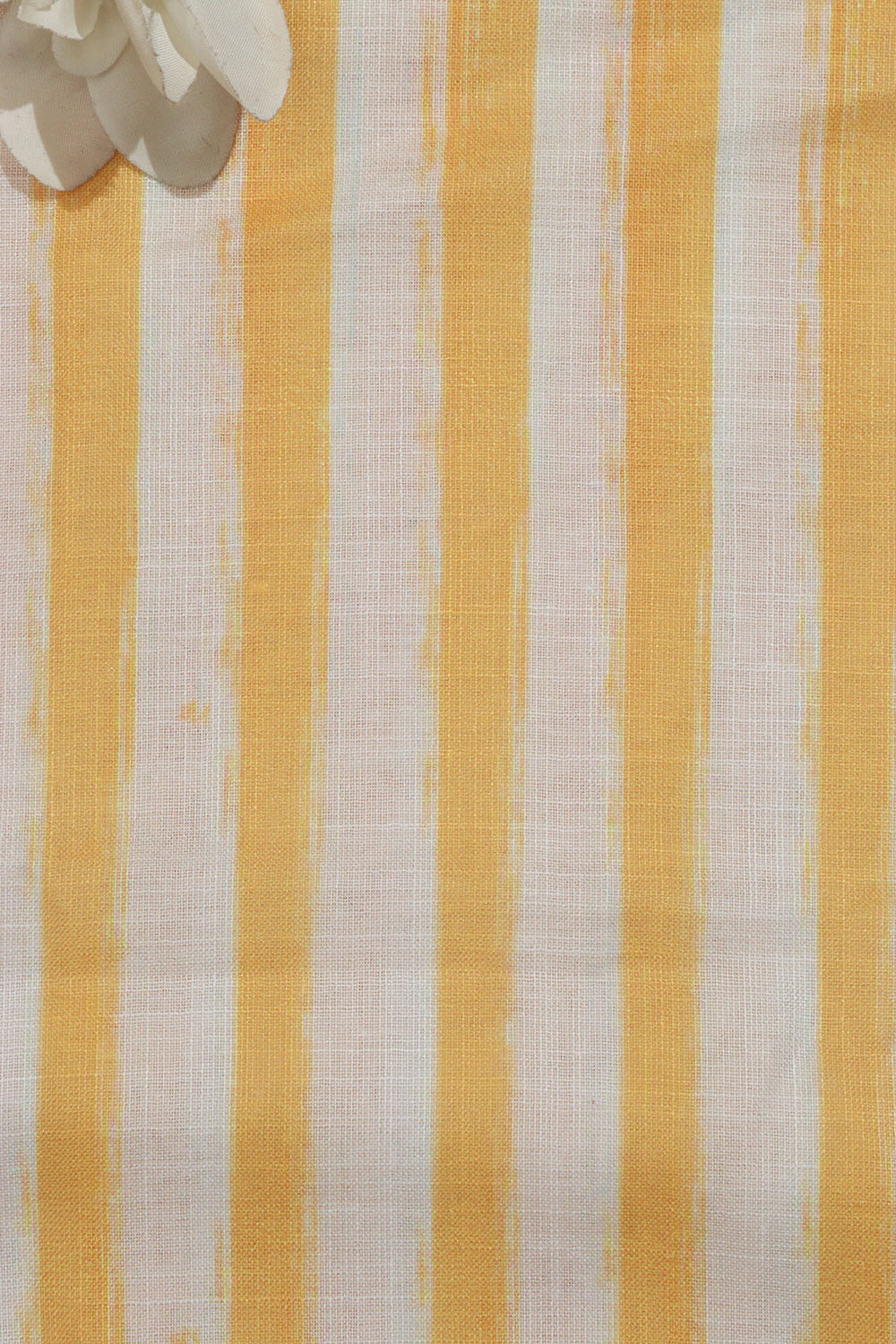 Sunshine Yellow Wrinkle Free Cotton Linen Digital Printed Fabric - Luxurion World