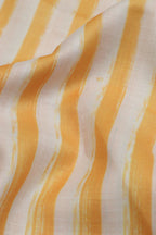 Sunshine Yellow Wrinkle Free Cotton Linen Digital Printed Fabric - Luxurion World