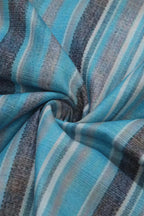 Vibrant Blue Wrinkle Free Cotton Linen Digital Printed Fabric Cordset ( 4.5 Mtr ) - Luxurion World