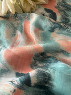 Multicolor Cotton Linen Digital Printed Fabric ( 1 Mtr ) - Luxurion World
