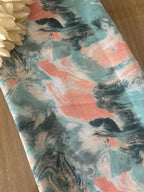 Multicolor Cotton Linen Digital Printed Fabric ( 1 Mtr ) - Luxurion World
