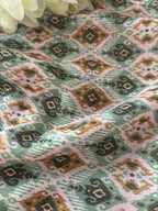 Multicolor Cotton Linen Digital Printed Fabric ( 1 Mtr ) - Luxurion World