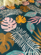 Multicolor Cotton Linen Digital Printed Fabric ( 1 Mtr ) - Luxurion World