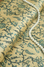 Pastel Kalamkari Tussar Silk: Exquisite Digital Prints  ( 1 Mtr ) - Luxurion World
