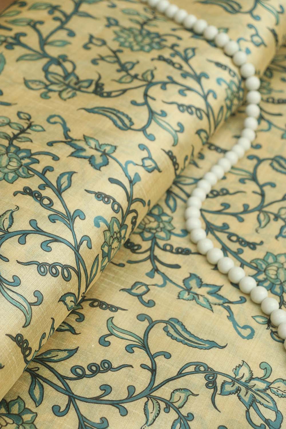 Pastel Kalamkari Tussar Silk: Exquisite Digital Prints  ( 1 Mtr ) - Luxurion World