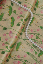 Pastel Pichwai Tussar Silk: Exquisite Digital Prints ( 1 Mtr ) - Luxurion World