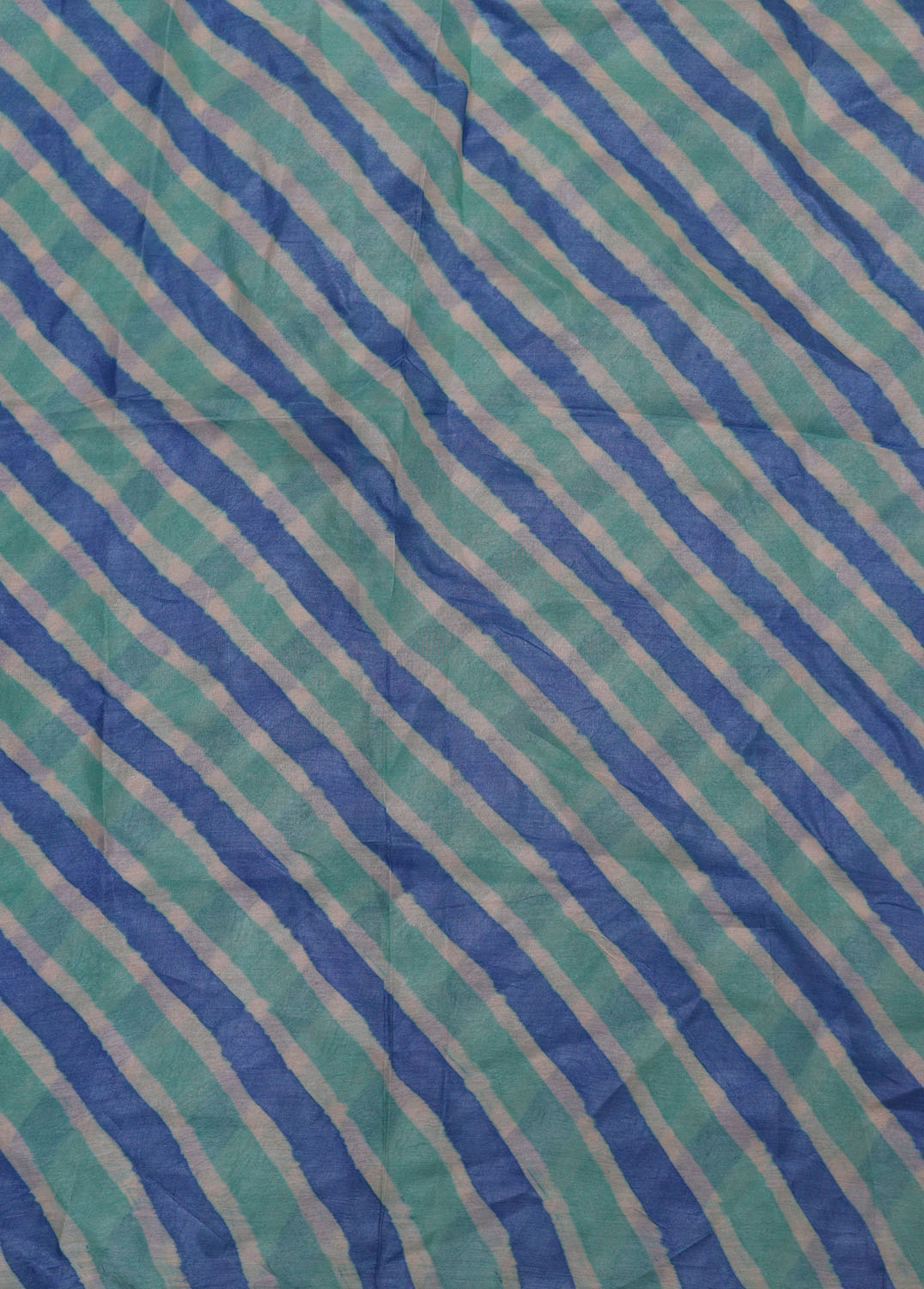 Stunning Multicolor Leheriya Tie And Dye Tussar Silk Fabric - 1 Mtr