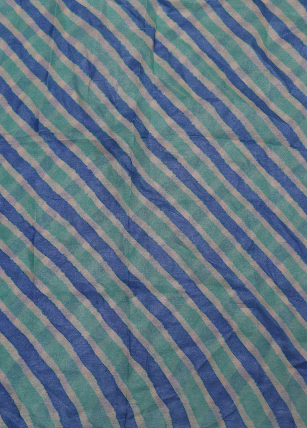 Stunning Multicolor Leheriya Tie And Dye Tussar Silk Fabric - 1 Mtr - Luxurion World