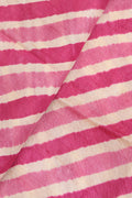 Multicolor Leheriya Tie And Dye Pure Tussar Silk Fabric ( 1 Mtr ) - Luxurion World