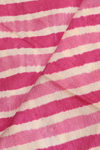 Multicolor Leheriya Tie And Dye Pure Tussar Silk Fabric ( 1 Mtr ) - Luxurion World