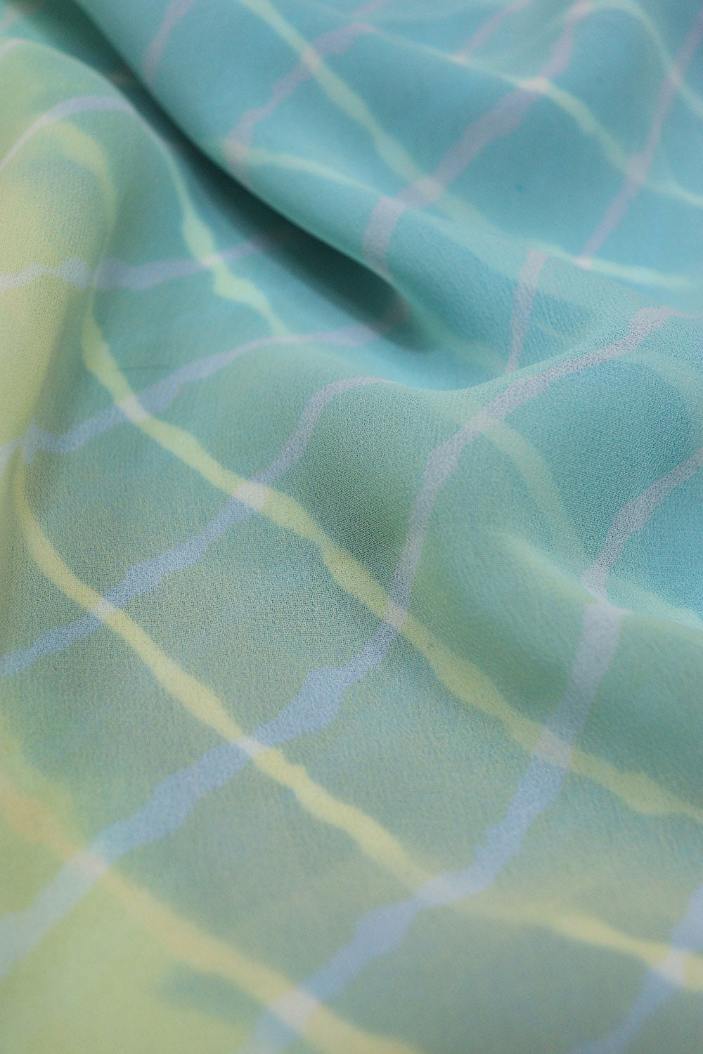 Multicolor Leheriya Printed Georgette Fabric ( 1 Mtr ) - Luxurion World
