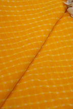 Yellow Leheriya Printed Georgette Fabric ( 1 Mtr ) - Luxurion World