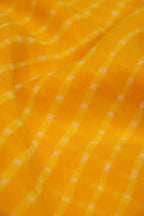 Yellow Leheriya Printed Georgette Fabric ( 1 Mtr ) - Luxurion World