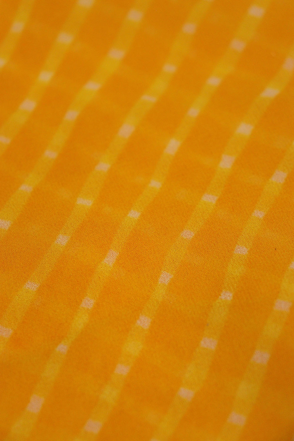 Yellow Leheriya Printed Georgette Fabric ( 1 Mtr ) - Luxurion World