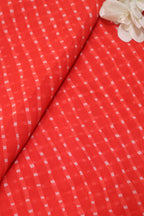 Red Leheriya Printed Georgette Fabric ( 1 Mtr ) - Luxurion World