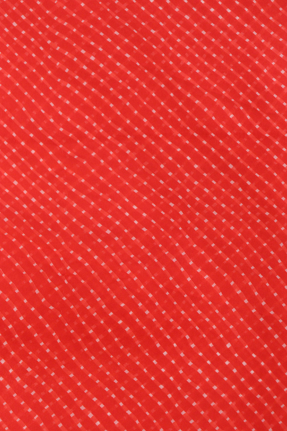 Red Leheriya Printed Georgette Fabric ( 1 Mtr ) - Luxurion World
