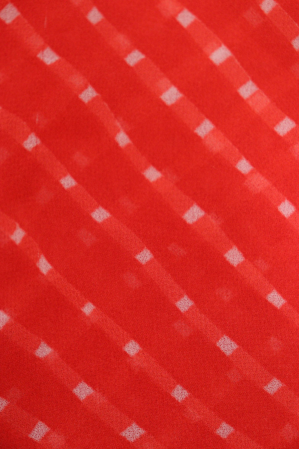 Red Leheriya Printed Georgette Fabric ( 1 Mtr ) - Luxurion World