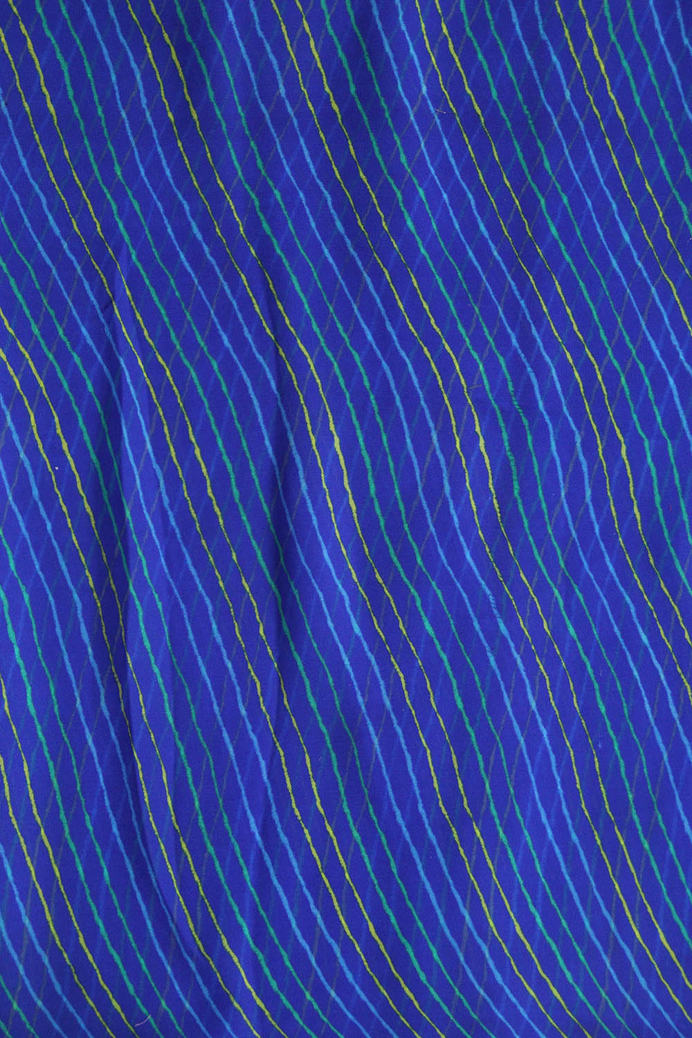 Blue Leheriya Printed Georgette Fabric ( 1 Mtr ) - Luxurion World