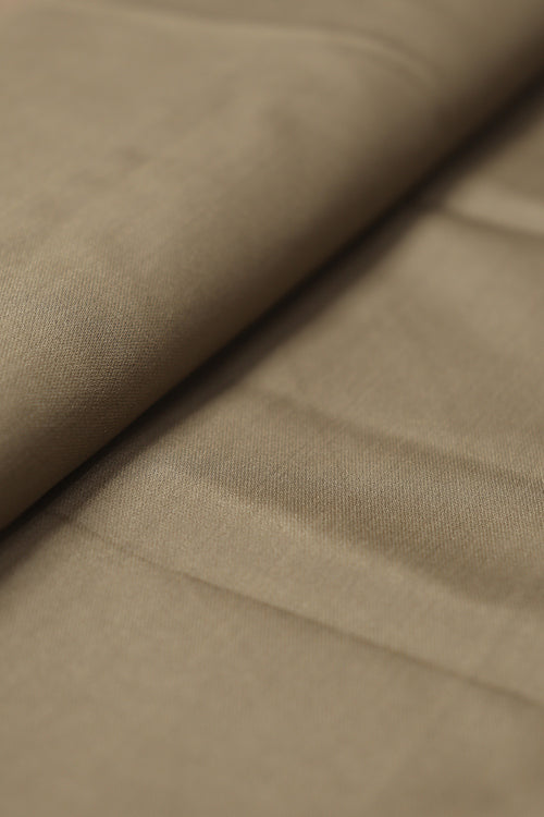 Soft and Durable Brown Cotton Satin Fabric - 1 Mtr Length - Luxurion World