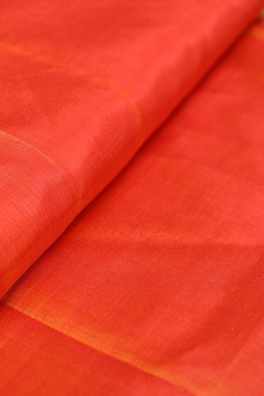 Orange dual tone Pure Silk Fabric - 1 Mtr of Luxurious Elegance - Luxurion World