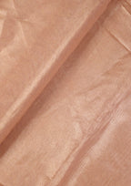 Soft Peach Tissue Katan Silk Fabric  (1 mtr) - Luxurion World