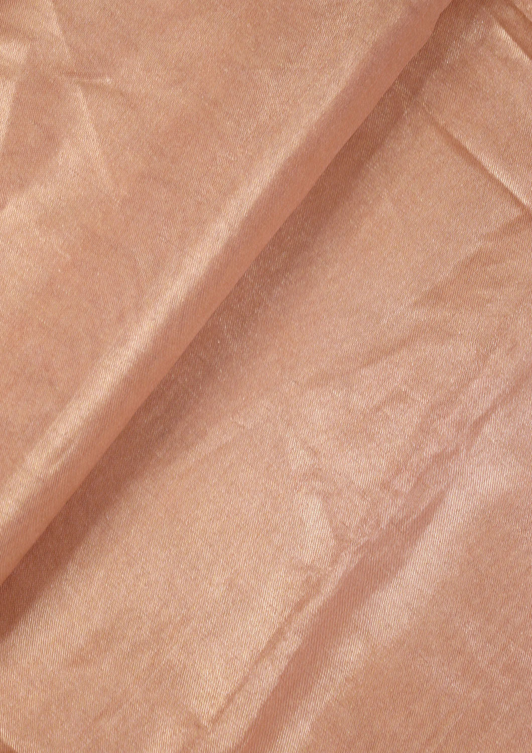 Soft Peach Tissue Katan Silk Fabric  (1 mtr) - Luxurion World
