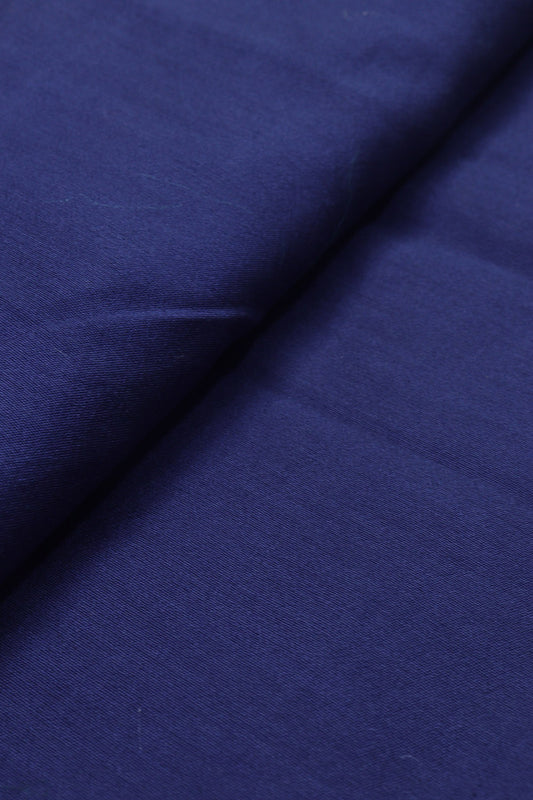 Stylish Blue Cotton Silk Fabric - 2.5 Mtr Length