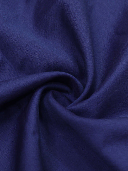 Stylish Blue Cotton Silk Fabric - 2.5 Mtr Length - Luxurion World