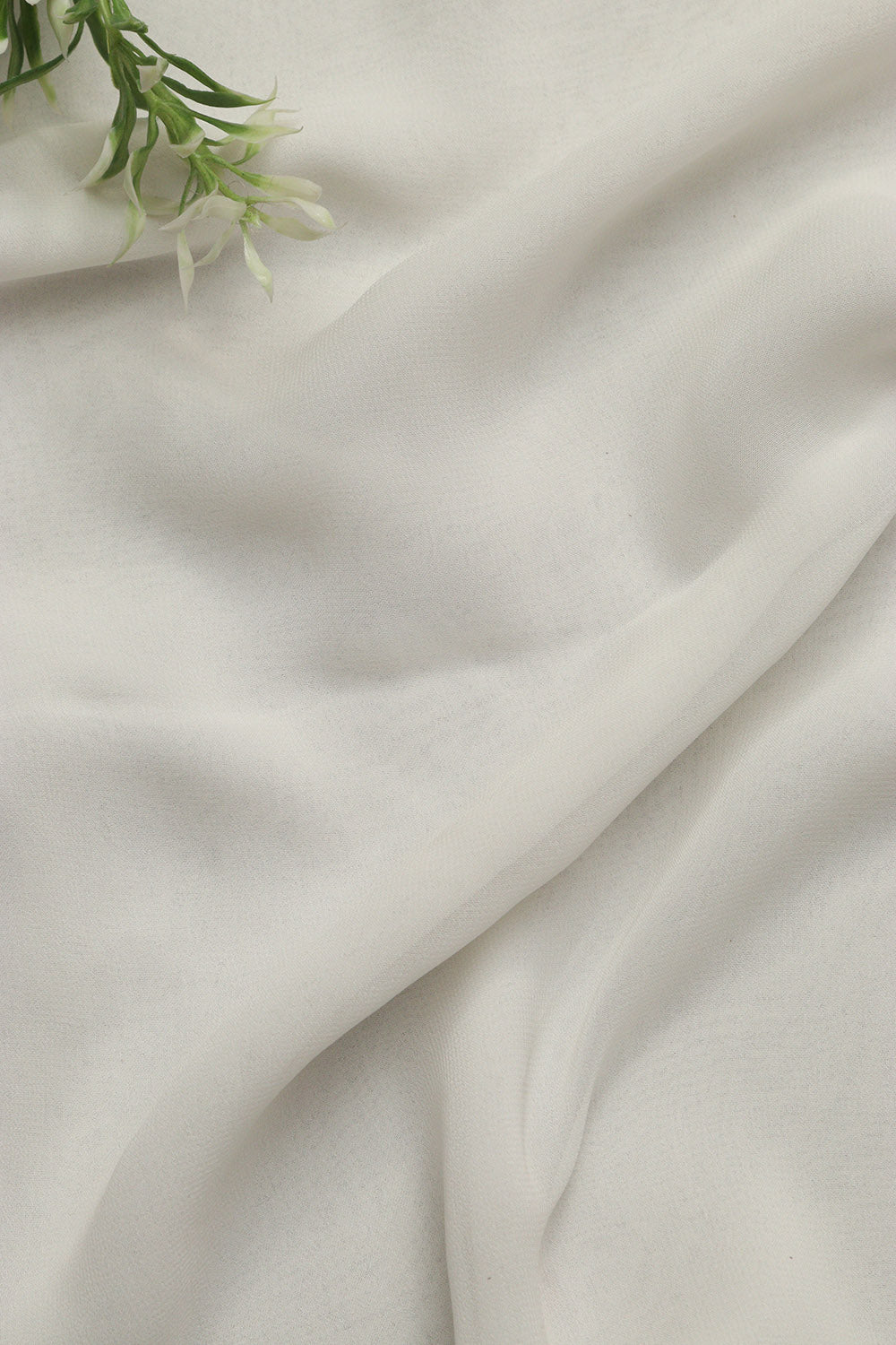 White Plain Modal satin dye Fabric ( 2.5 Mtr ) - Luxurion World